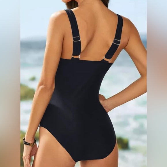 Elegant Women's Multicolor One-Piece Swimsuit full coverage - Picture 2 of 4
